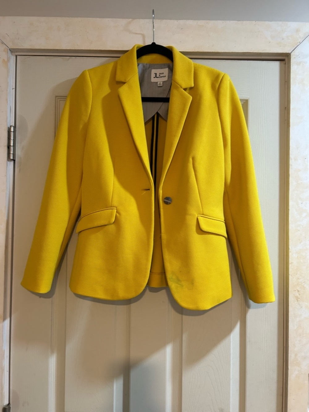 Jules & Leopold Bright Yellow Single-Button Blazer